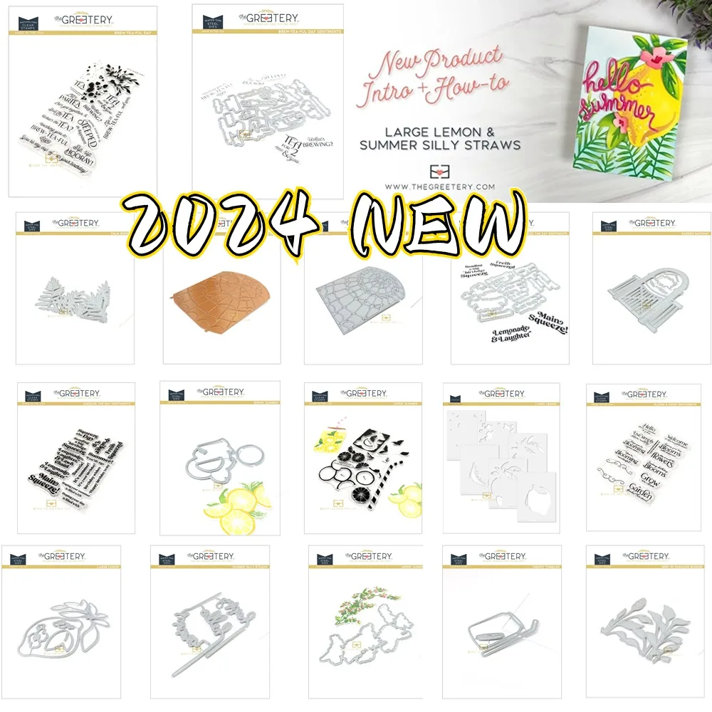 Large Lemon Backgarden Tea Cutting Dies Stamps Stencil Scrapbook Diary Decoration Stencil Embossing Template DIY Greeting Card