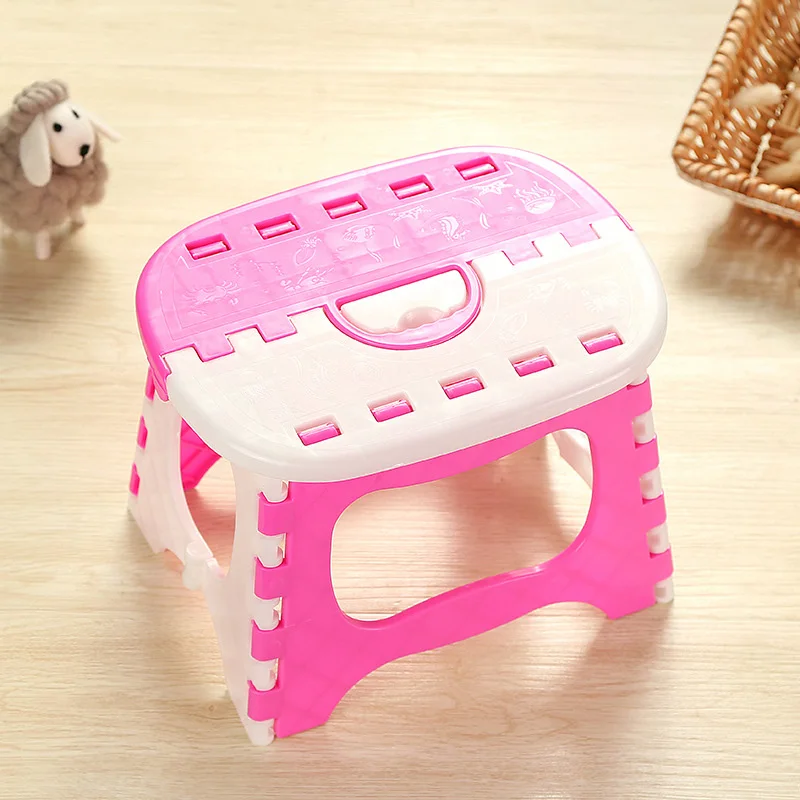 Portable Plastic Folding Stool Cartoon Stool Outdoor Fishing Children Stool