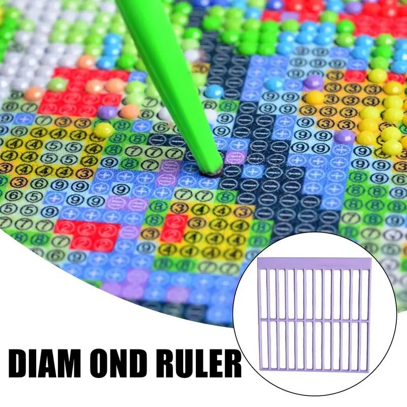 

Художественная линейка для драгоценных камней для круглой дрели, сетка для рисования драгоценными камнями, высокоточные многофункциональные аксессуары для рукоделия для изготовления подарков, рукоделия