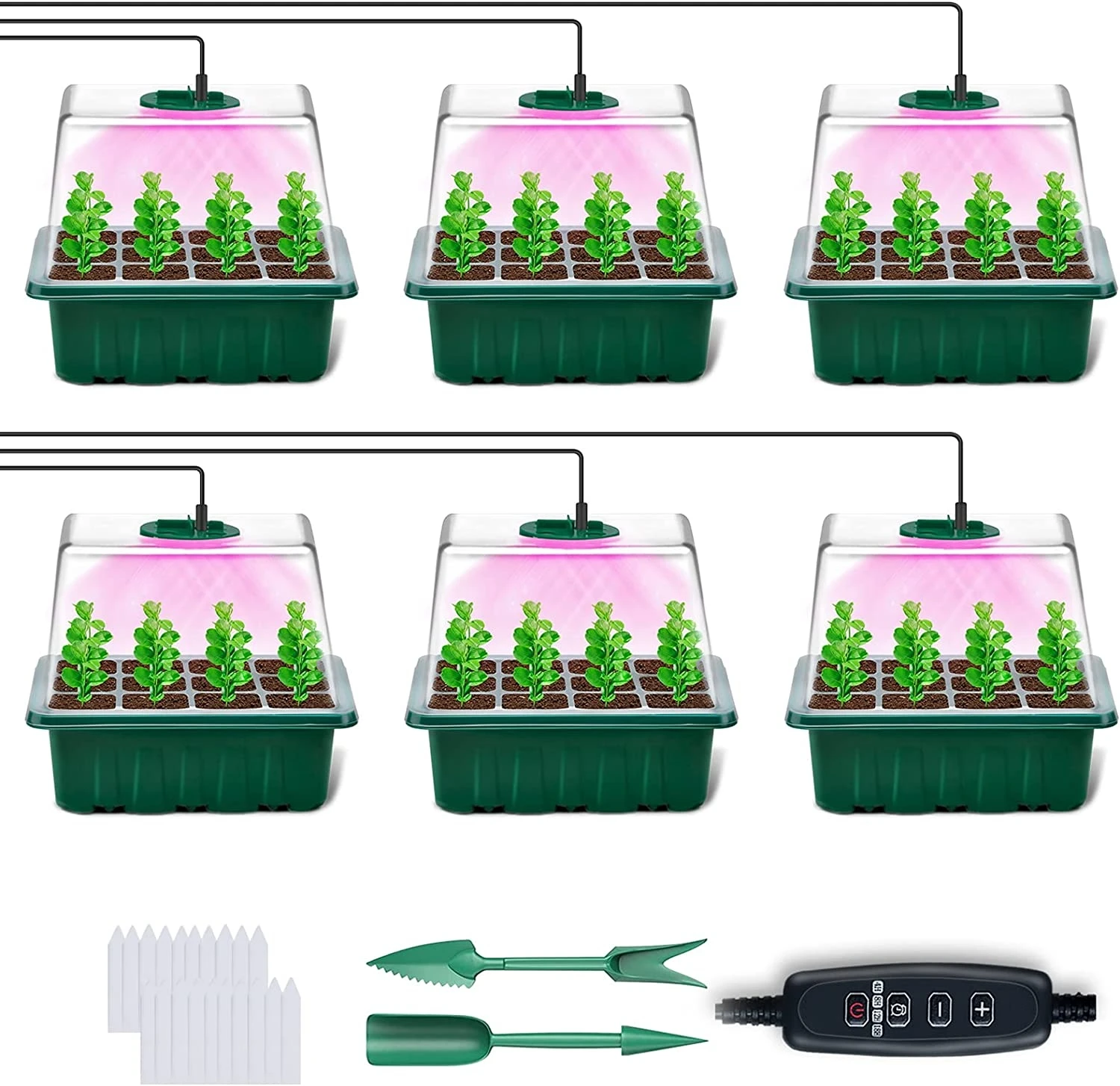 4/6 Full Spectrum USB 5V LED Grow Light With Seedling Tray Plant Seed Starter Trays Greenhouse Growing Trays Plant Lamp