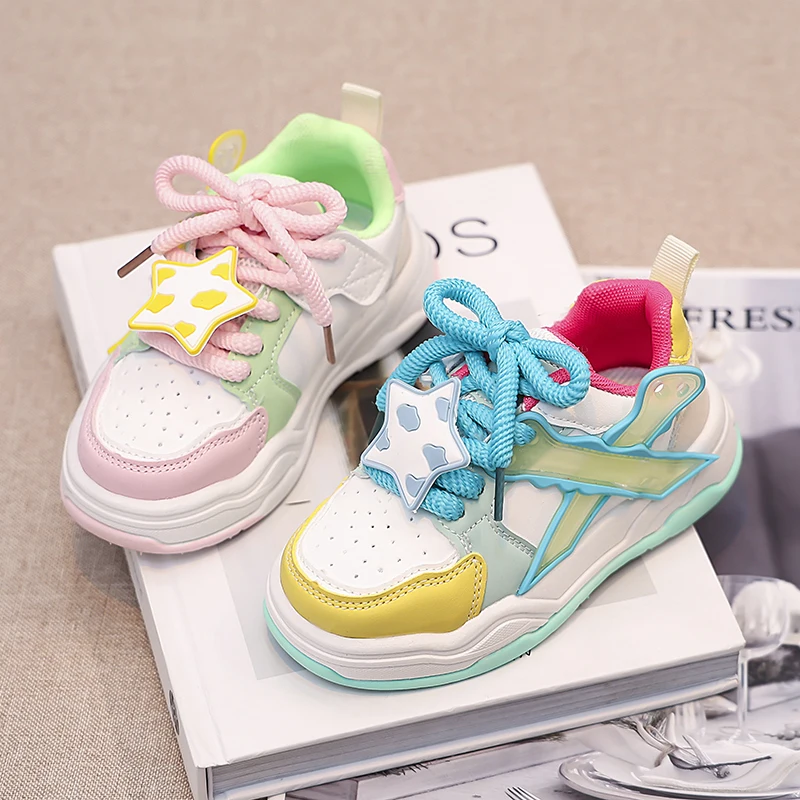 

Non-slip Children Sport Shoes Wear-resistant Outdoor Boys Basketball Sneakers Rubber Kids Shoes