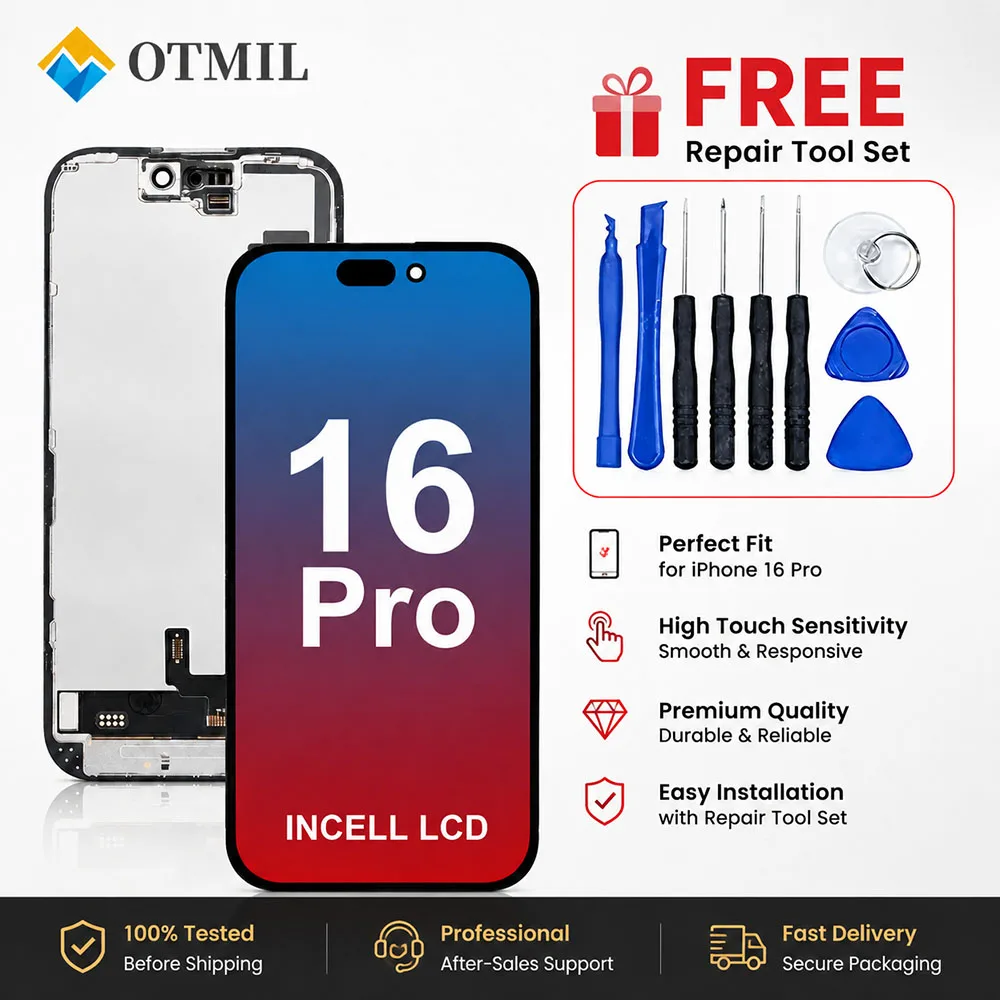 INCELL OLED LCD Screen for iPhone 16 Pro Screen Replacement for iPhone 16Pro A3293, A3083, A3292, A3294 Touch Screen Digitizer
