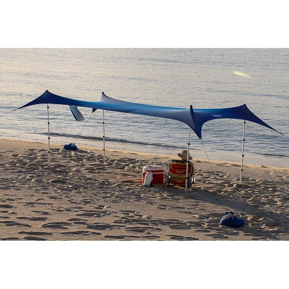 XL Beach Tent Sun Shelter UPF50 Adjustable Quick Setup Portable Canopy Heavy Duty Sun Protection Outdoor Shade Perfect Parties