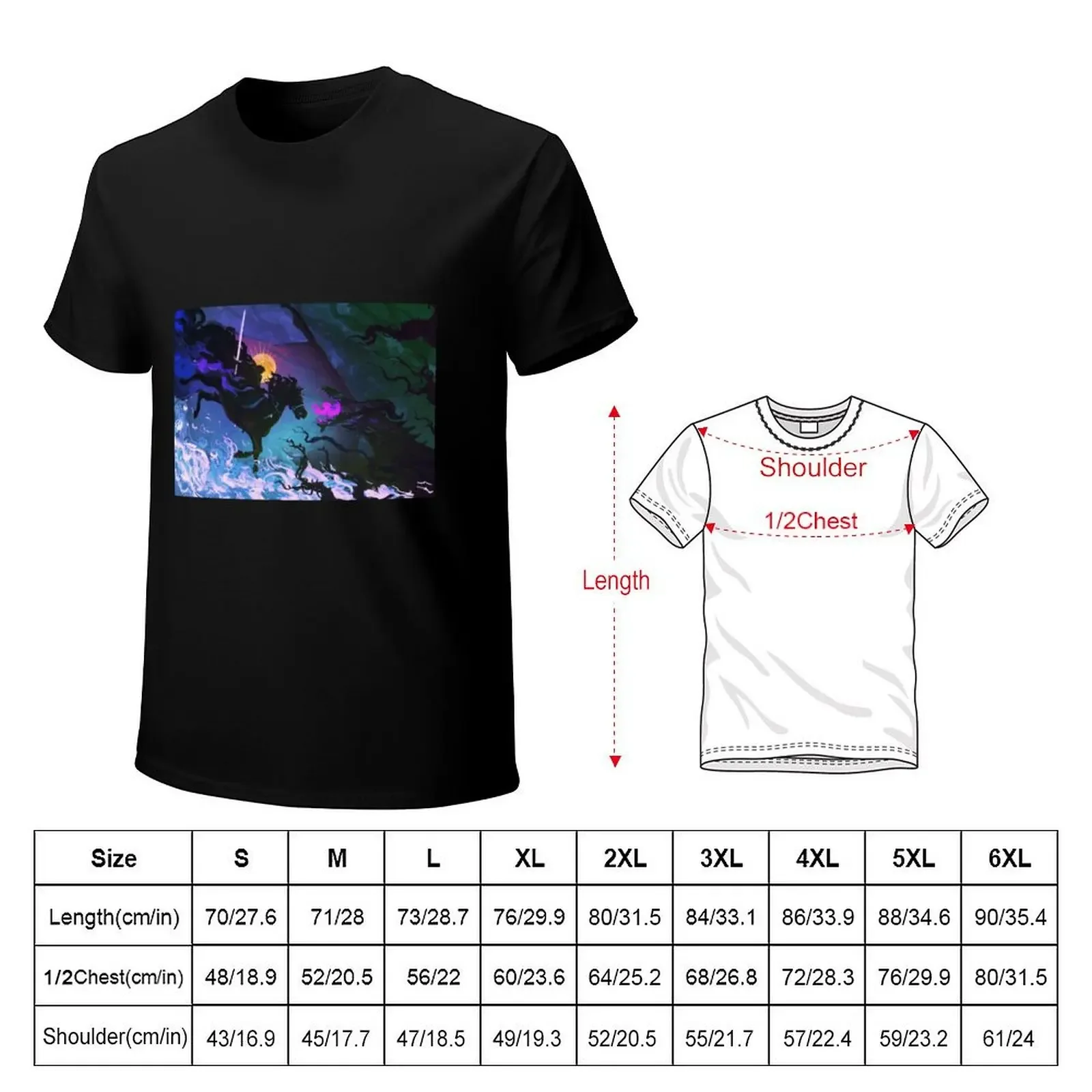 Knight of the void (part 2) T-Shirt aesthetic clothes tops graphic t shirt vintage mens tall t shirts