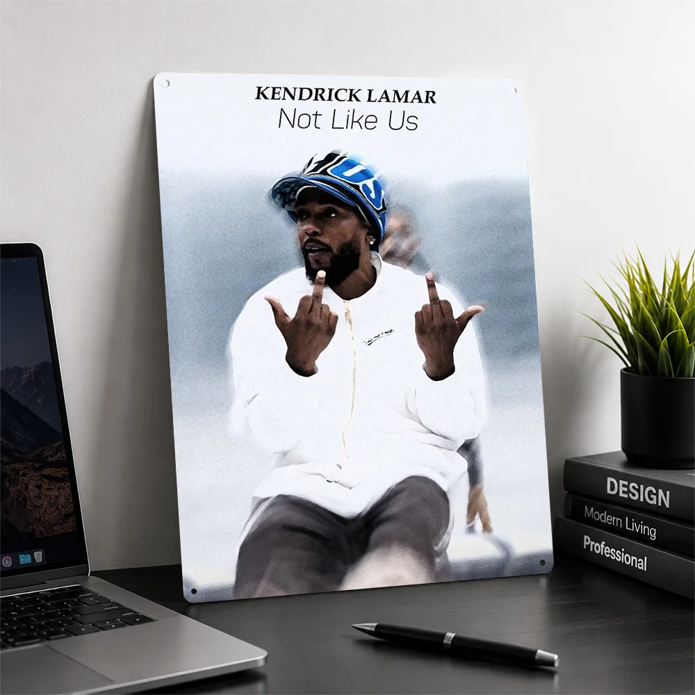 Kendrick Lamar Poster Musical Wall Art Personalized Vintage Metal Sign for Music Room Studio Bedroom Home Decor Display Plaque
