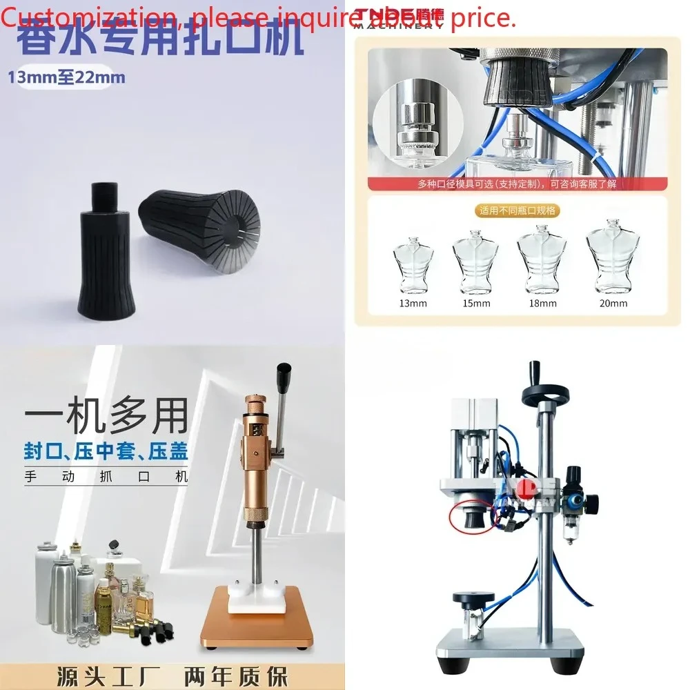 

Desktop Manual Capping Machine for Locking Heads, Pneumatic Sealing Machines, Perfume Sealing Machine Accessories, Mouth Grab
