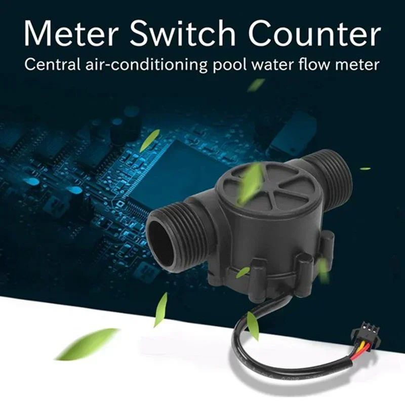 1Pc Water Flow Sensor DN25 DC3.5-24V 1 Inch 2-100L/Min Hall Flowmeter Heat Pump Water Heater Meter Switch Counter 2 Inches Free