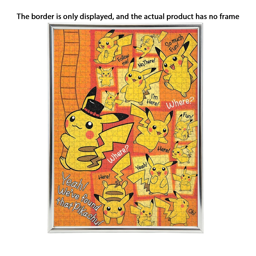 Pokémon Pikachu 108/200/300/500/1000 stukjes houten vloer puzzelspel van hoge kwaliteit