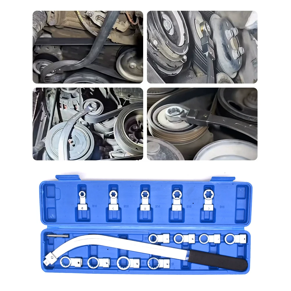Universal Idler Pulley Adjusting Wrench Kit15 Pcs Auto Belt Tension Tool For Car Engine Serpentine Belt Replacement Repair 6 Universal Idler Pulley Adjusting Wrench Kit15 Pcs Auto Belt Tension Tool For Car Engine Serpentine Belt Replacement Repair 6