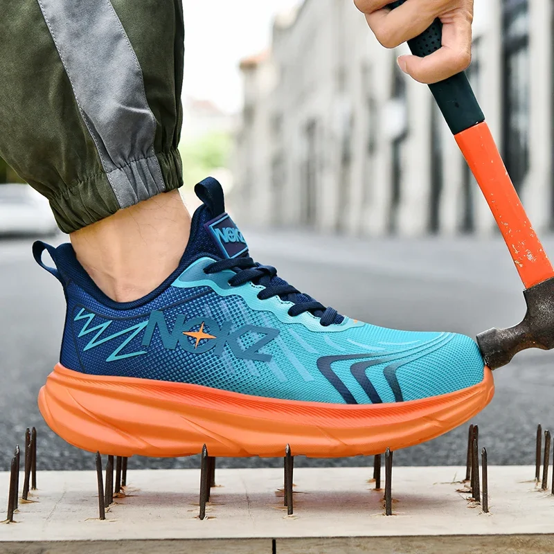 

Hot Sale Men's Work Safety Shoes 2025 Anti puncture Steel Toe Work Sneakers for Men Outdoor Sneakers Anti-smash Protective Shoes