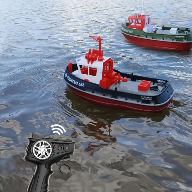 Mini Remote-controlled Tugboat Charging High-speed Boat Boat Electric Boy Children's Water Toy Boat Model