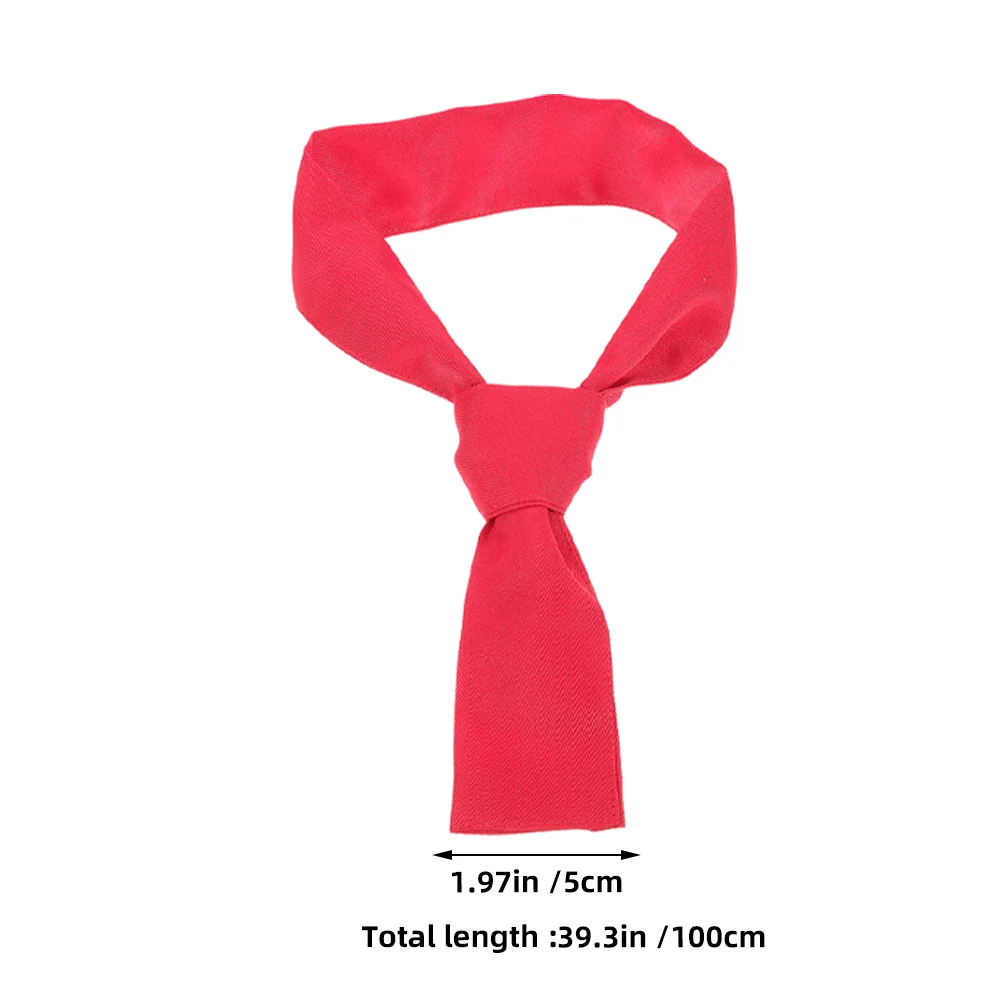 3Pcs Chef Neckerchief Red - Comfortable Breathable Kitchen Work Scarf for Restaurant Cooking Bbq Staff Uniform Accessory