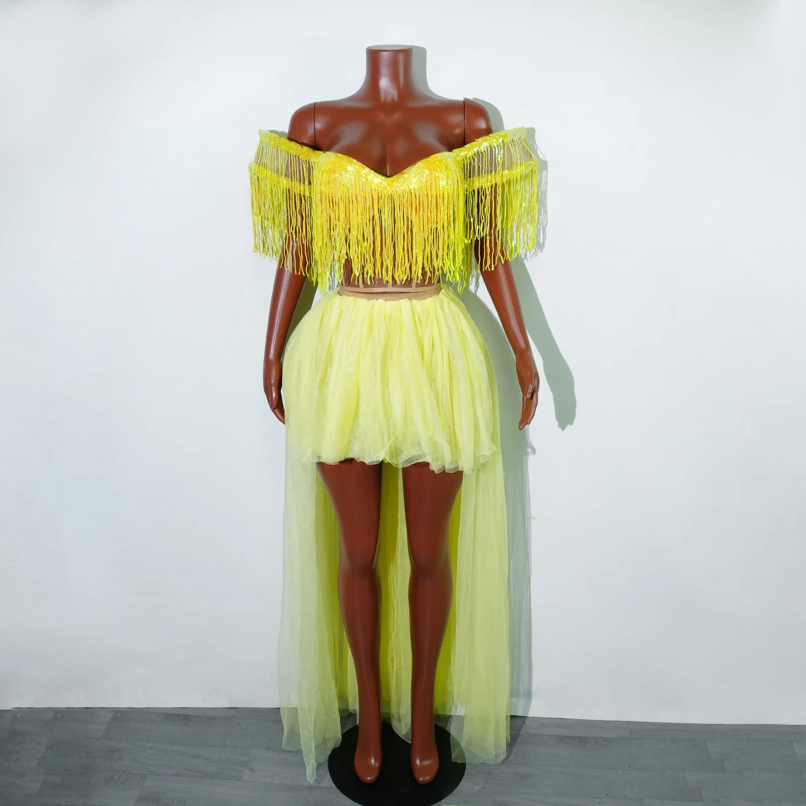 Body con frange con strass scintillanti Danza sexyBodvsuit Vestito da discoteca Spettacolo Performance Abbigliamento da palcoscenico Cantante Ballerino Ballo latino