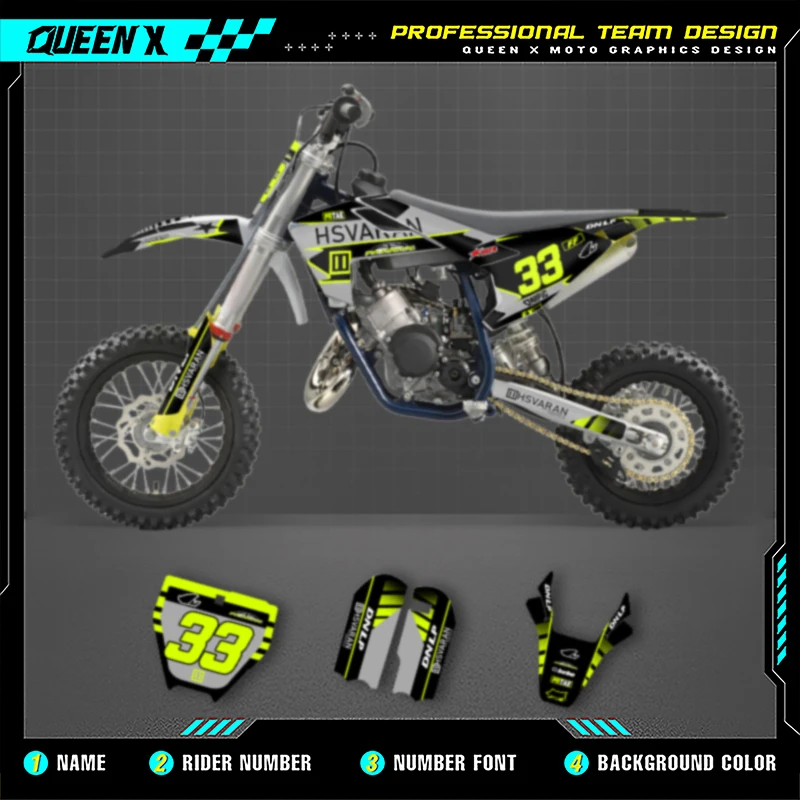 

Queen X MOTOR For Husqvarna TC50 TC 50 2017 2018 2019 2020 2021 2022 2023 Custom Graphics Decal Stickers Kit