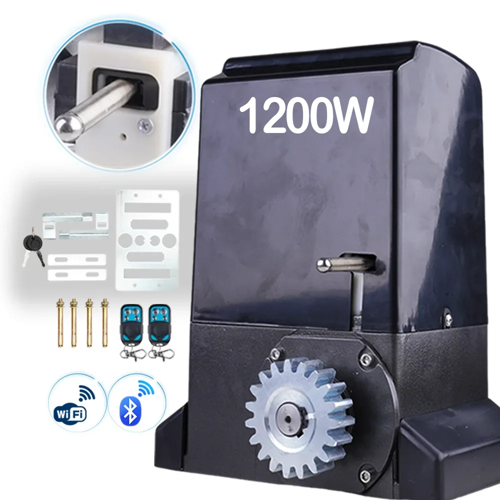 High-power 1200w 2200kg electric sliding door motors Spring limit switch gate motor Smart WiFi Opener Kit