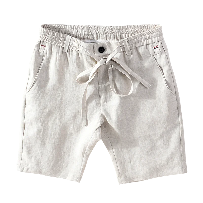 Italia Baru 100% Linen Gaya Ba - Streetwear Brand Shorts ulasan dan harga
