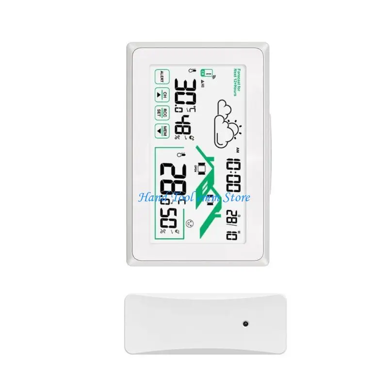 H37F Digital Intelligent Touch Button Tool With Indoor Outdoor Temperature Humidity And Frosts Alerts Feature