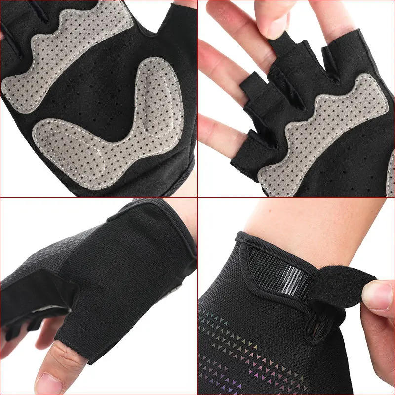 Sports Gloves for Men and Women Outdoor Half Finger Non Slip Gloves Non Slip Breathable Fitness Driving and Cycling Gloves