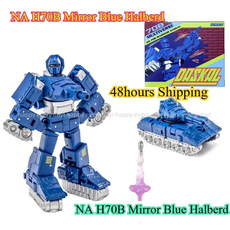 

In Stock NEWAGE NA H70B Mirror Blue Halberd Original Small Scale Mecha Deformation Toy Model Action Robot Collection Gifts
