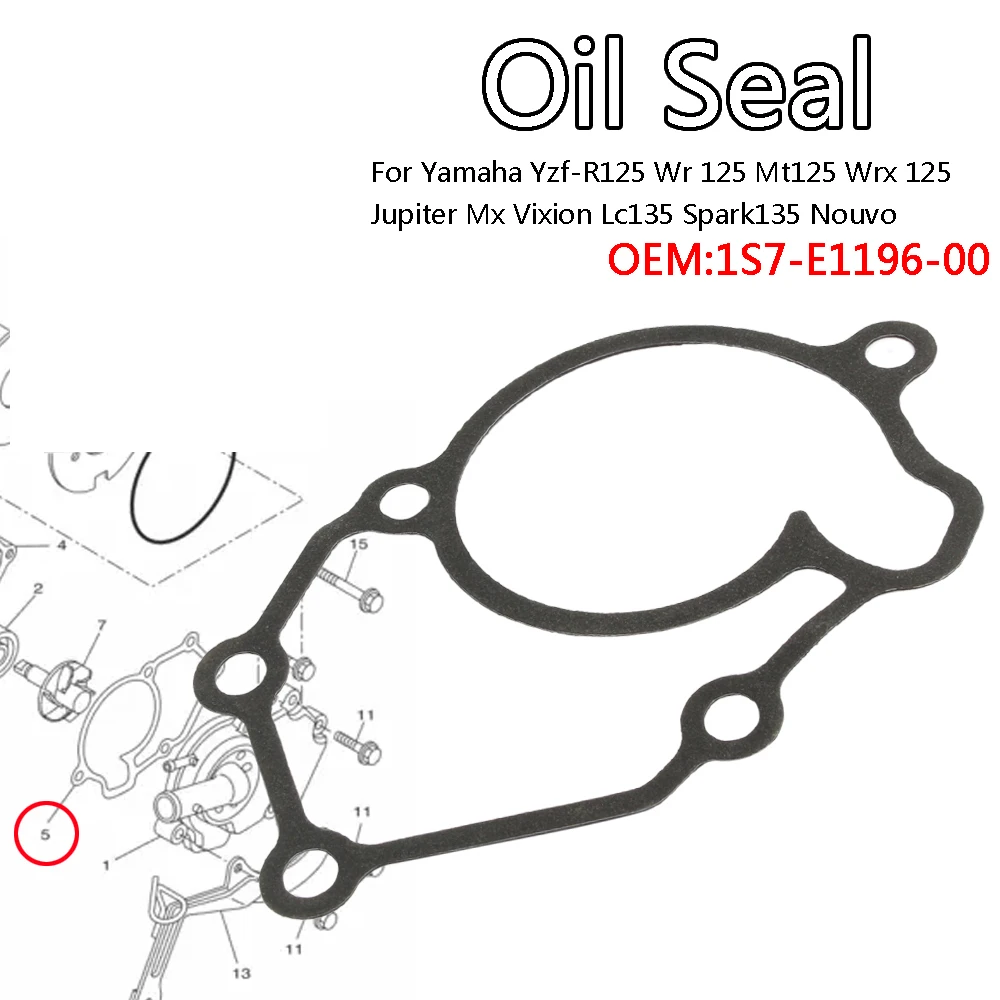 

For Yamaha Yzf-R Wr Mt Wr125 R Wr 125 X Wrx 125 Super Motard Jupiter Mx Vixion Lc135 Nouvo Water Pump Cover Gasket