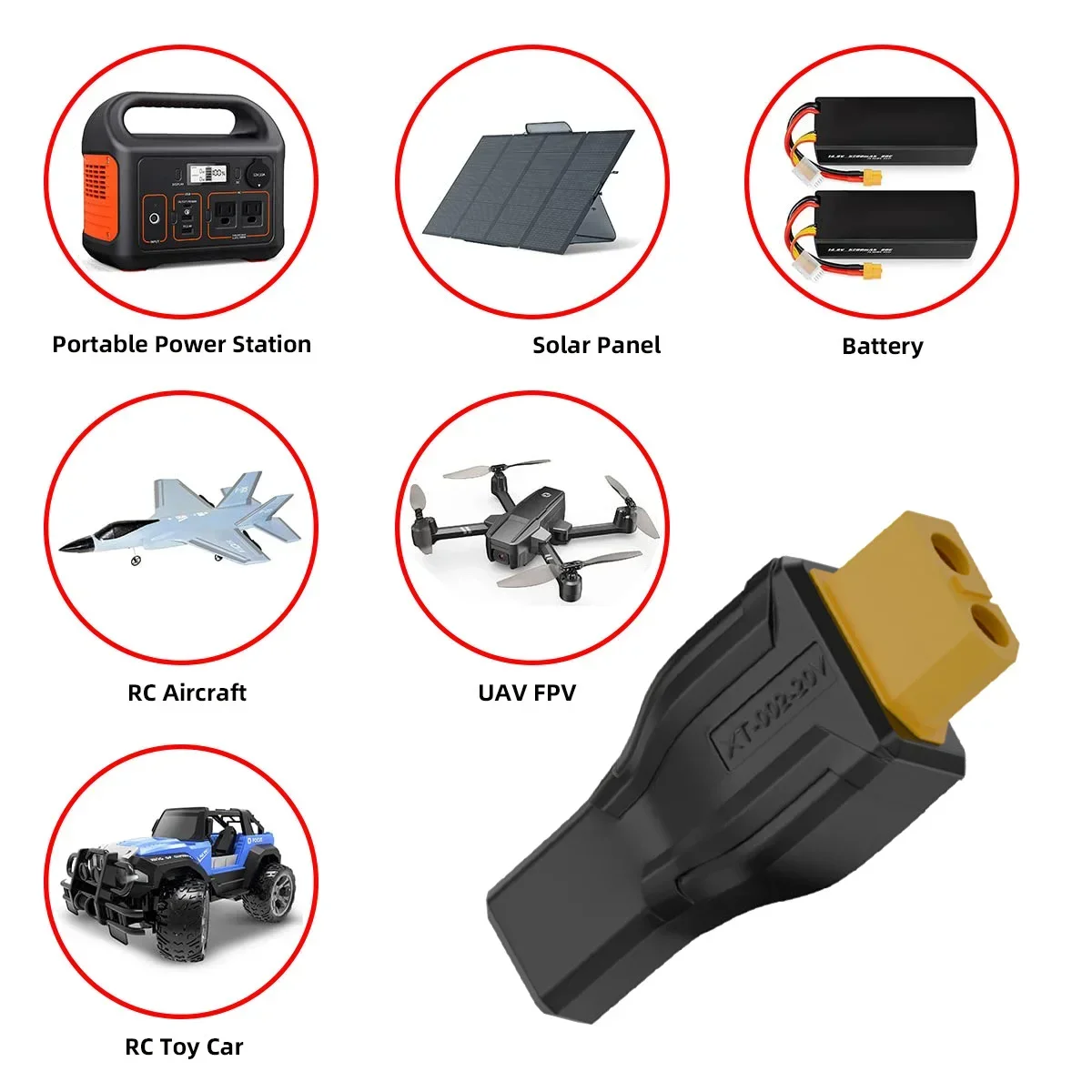 XT60 Male Female To EC5 Female DC Plug Type-c Male Female No Wire Connector Plug Adapter 55*25 5521 7450 7954 To XT60 Connector