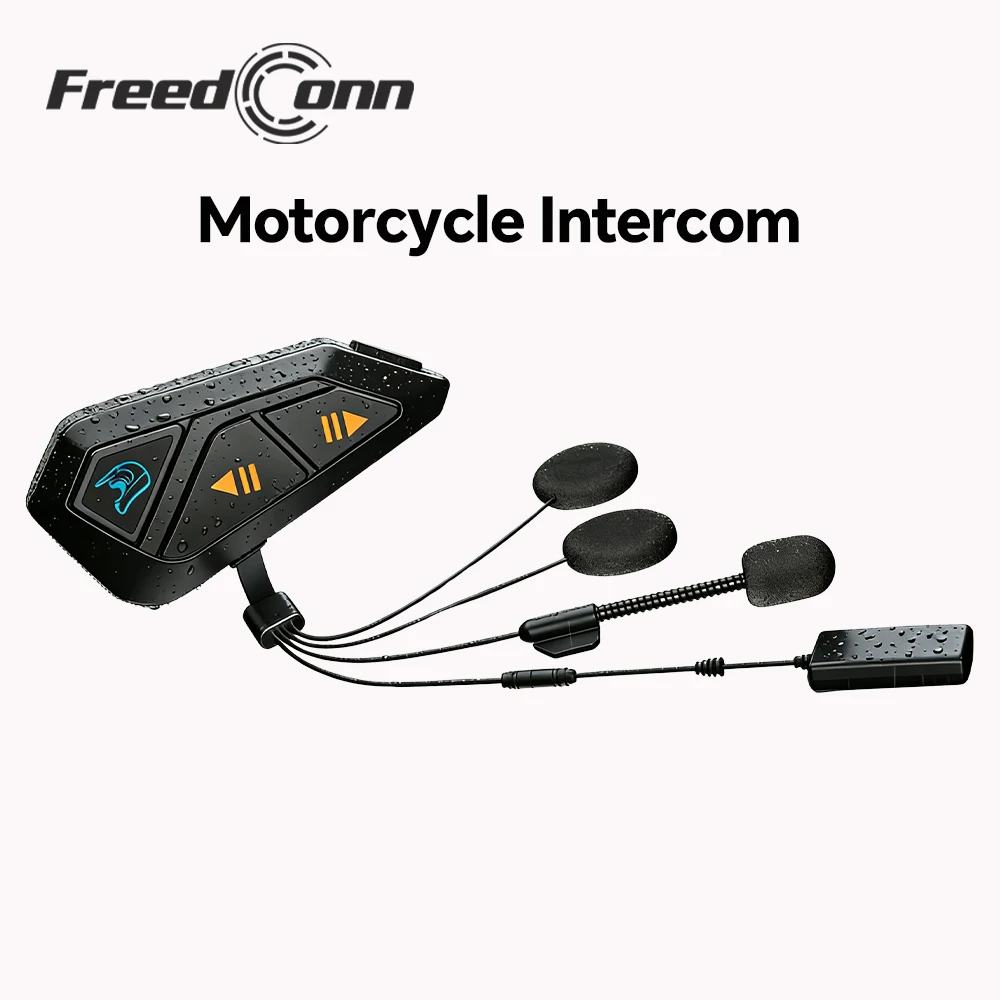 

1 шт. Bluetooth-гарнитура Freedconn FG для мотоциклетного шлема, беспроводной мото-интерком, 1000 м, BT5.1, для 12 пользователей и функцией связи