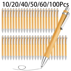 10-100Pcs Bamboo Wood Recycle Ballpoint Pens