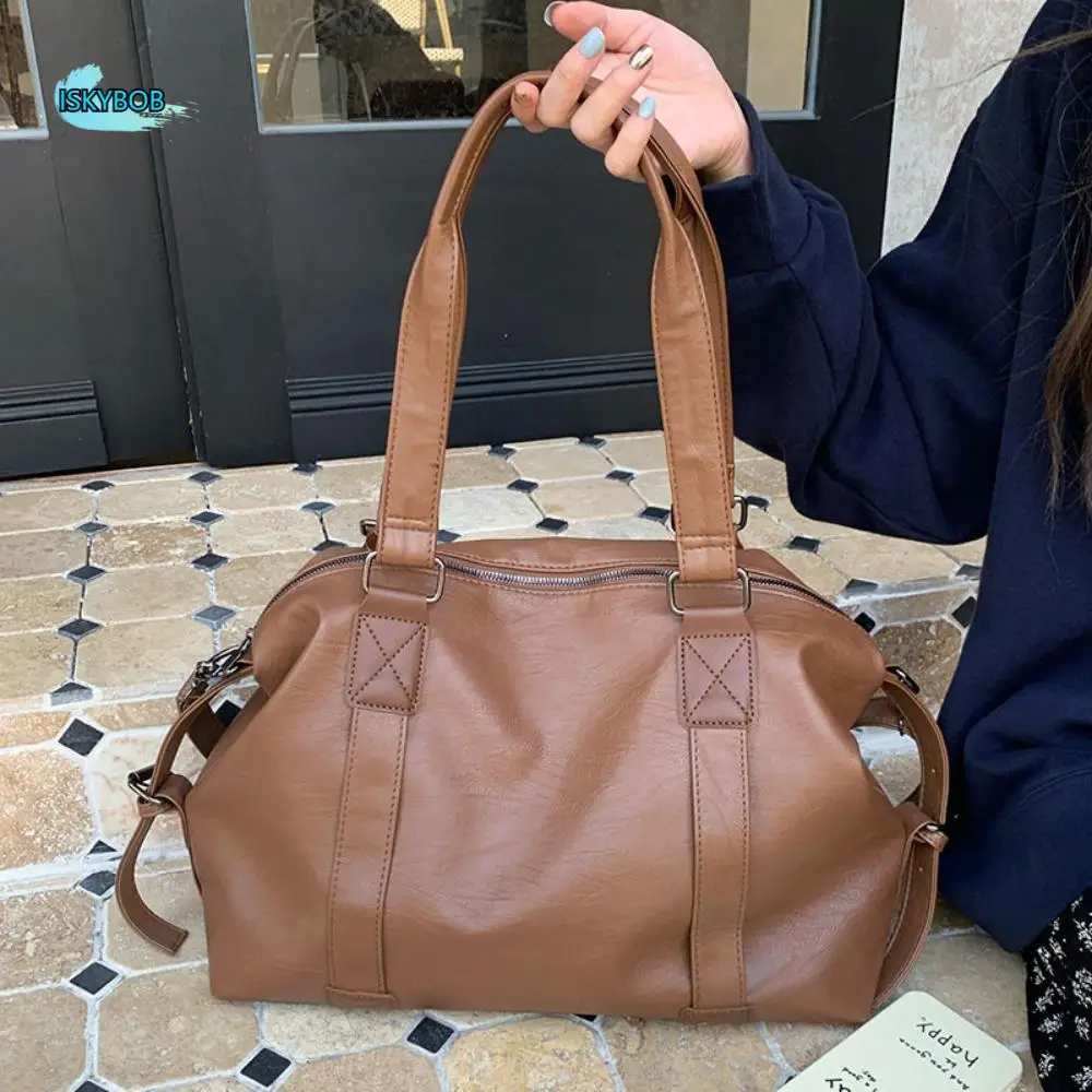 

Minimalist Waterproof Travel Luggage Bag Casual Large Capacity Nylon Duffle Bag Commuting Simple Shoulder Bag Travel