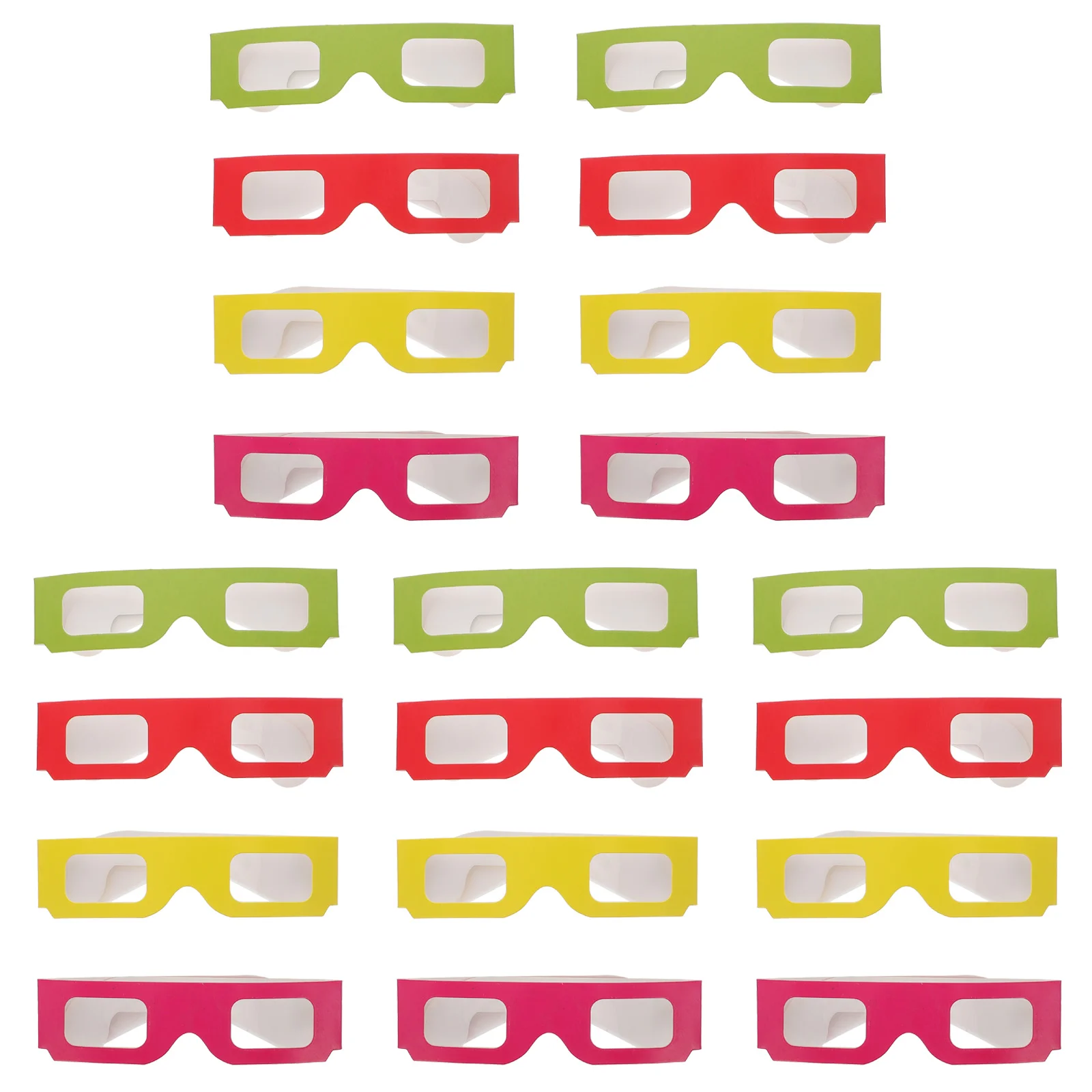 20Pcs Flat 3D Glasses Cardboard Frame Glasses Eyewear for 3D Movies and Games 3D glasses for movies 3D viewing glasses