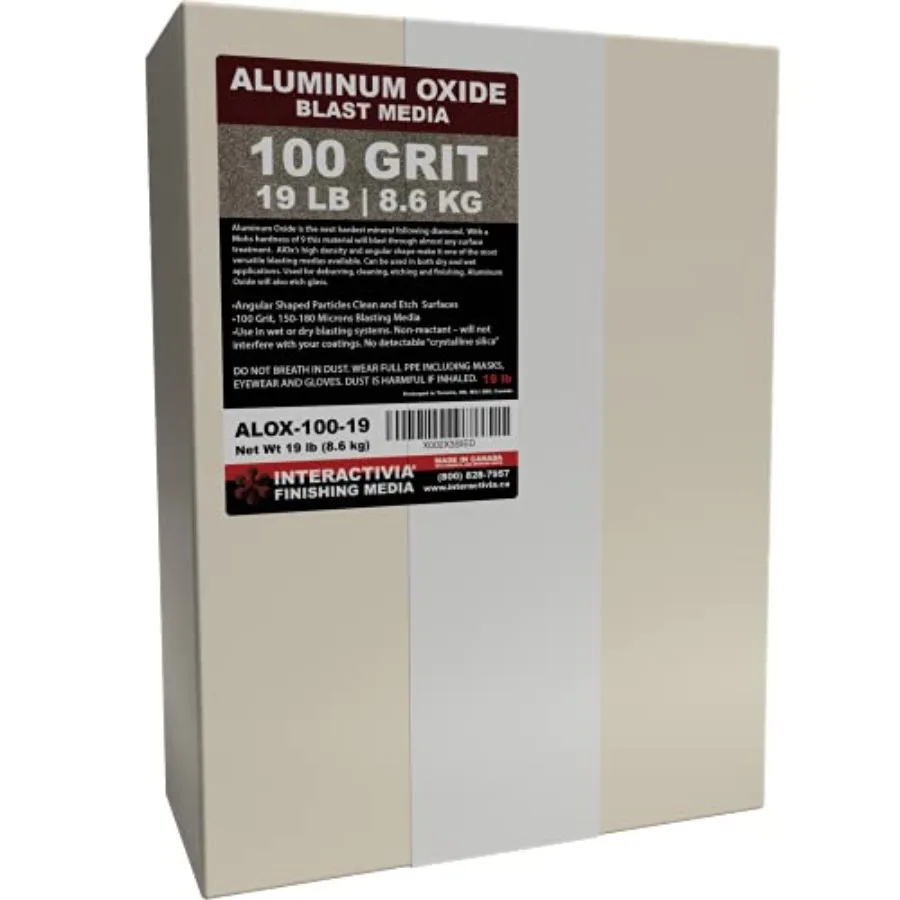 

#100 Aluminum Oxide - 19 LBS - Medium Sand Blasting Abrasive Media for Blasting Cabinet and Blasting Guns.