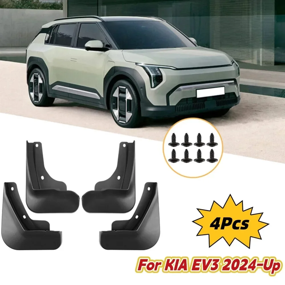 

4Pcs Car Mudflaps Mudguards For KIA EV3 2024-Up Mudguards Tire Fenders Mud Flaps Direct Installation Car Exterioir Parts