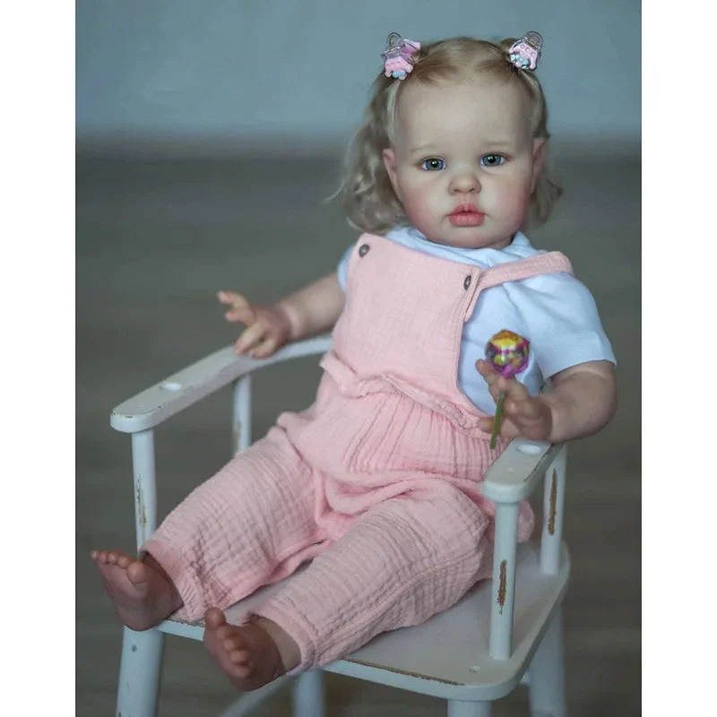 

24inch 60cm Ellie Reborn Baby Doll Toddler 3D Skin Art Doll with Hand Root Hair