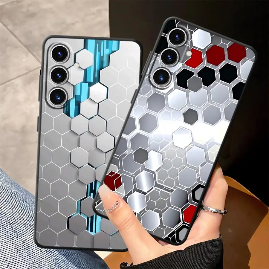 Metal Carbon Fiber Case for Samsung Galaxy A36 A37 A73 A51 A55 A57 A15 A06 A23 A05 A25 A16 A52 A53 A17 Phone Cover A13 A50 A41