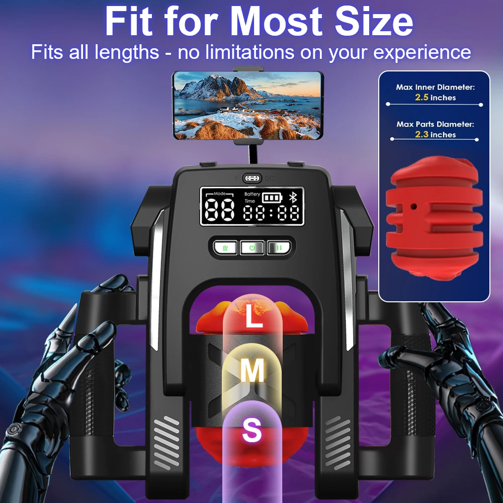 Electric Retractable Vibration Airplane Cup With Mobile Phone Holder Male Masturbation Penis Delay Exercise Device Sex Toys view 3