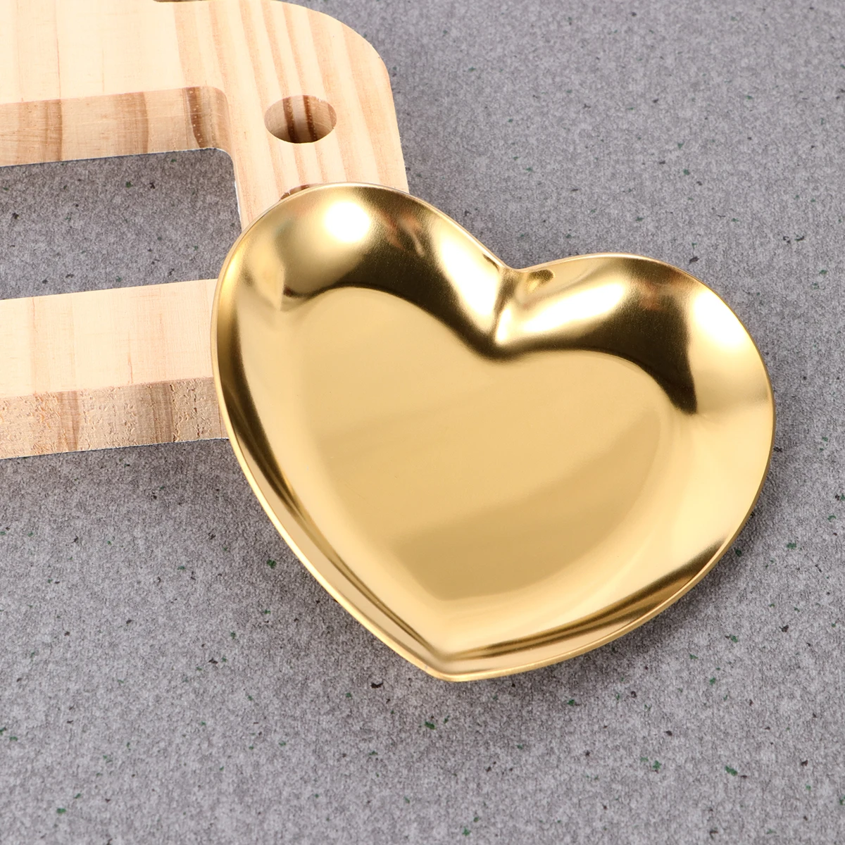 

Jewelry Tray Heart Shaped Storage Organizer Golden Stainless Steel Dish Women Jewelry Dishes Holder Wedding Gift Home Decor
