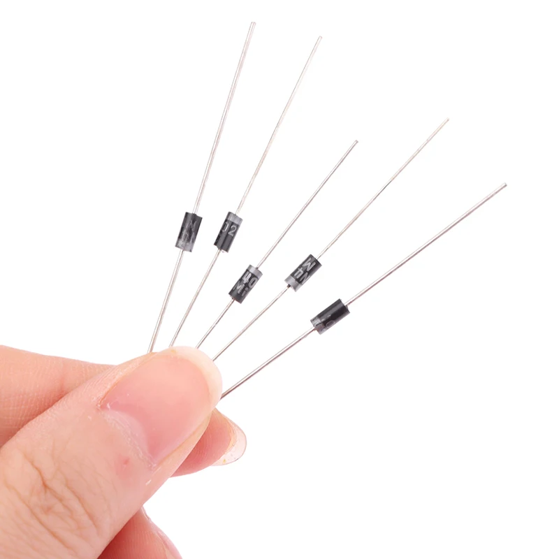 50Pcs Completely New Schottky Rectifier Diodes 1N4001 1N4002 1N4004 1N4007 Direct Insertion Rectifier Diodes DO-41 1A 50V-1000V