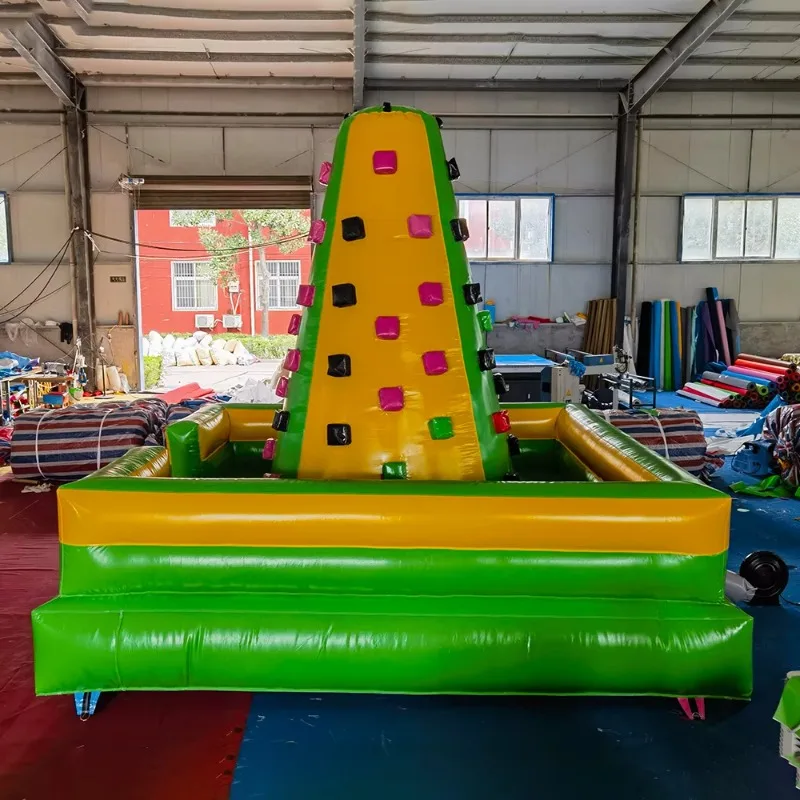 4 * 4M hot-selling commercial PVC inflatable castle climbing wall