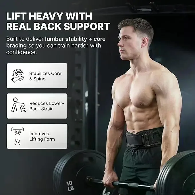 Fitness Weight Lifting Belt for Squats, Deadlift & Intense Workout - 6