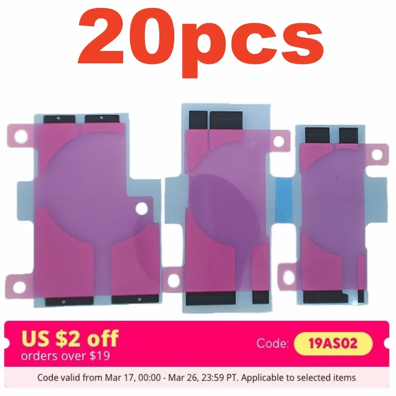 AliSunny, 20 шт., наклейка на аккумулятор для iPhone 11 12 13 Pro Max 7 6 8 Plus X XR XS 14, клейкая лента для аккумулятора, запасные части AliSunny, 20 шт., наклейка на аккумулятор для iPhone 11 12 13 Pro Max 7 6 8 Plus X XR XS 14, клейкая лента для аккумулятора, запасные части