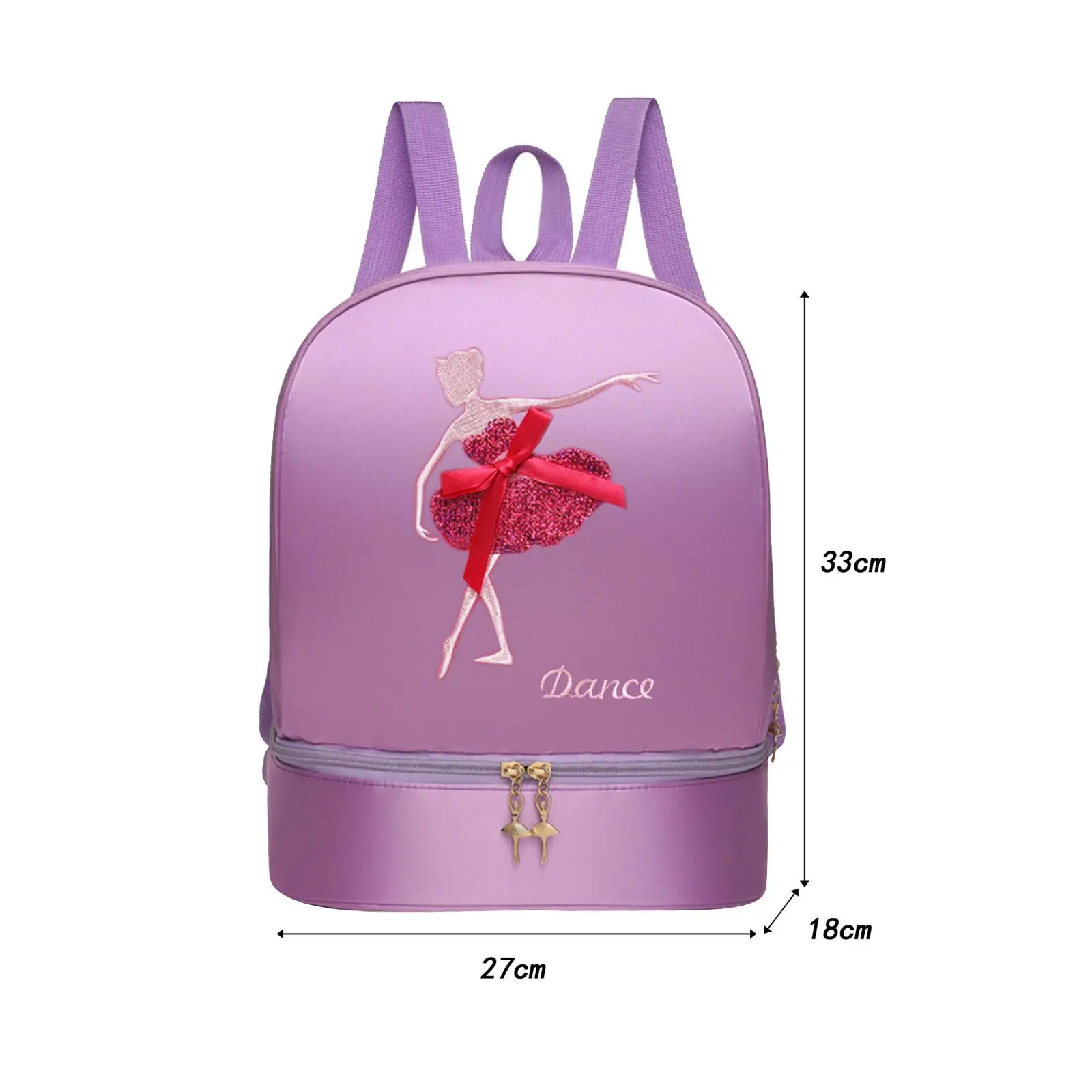 Portable Ballet Dance Backpack Handbag with Shoe Compartment