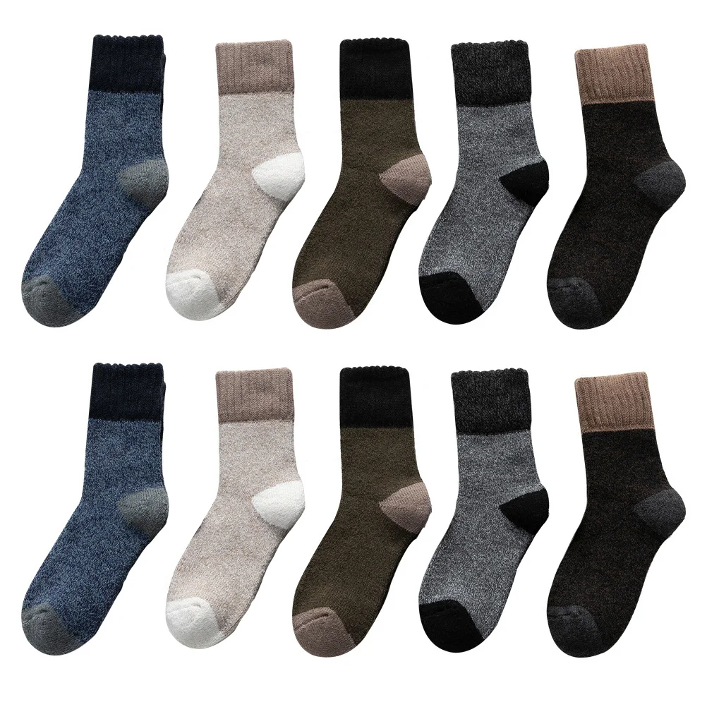 5 أزواج من الجوارب الشتوية للرجال دافئة وسميكة قابلة للتنفس للمشي لمسافات طويلة والرياضة والسفر في الهواء الطلق للجنسين #5