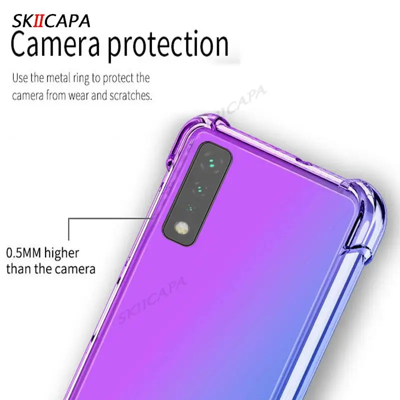 For LG Stylo 7 6 5 Gradient transparent soft silicone phone case for LG Velvet 5G Q61 Q60 Q51 Magnetic finger Ring Holder Cover view 4