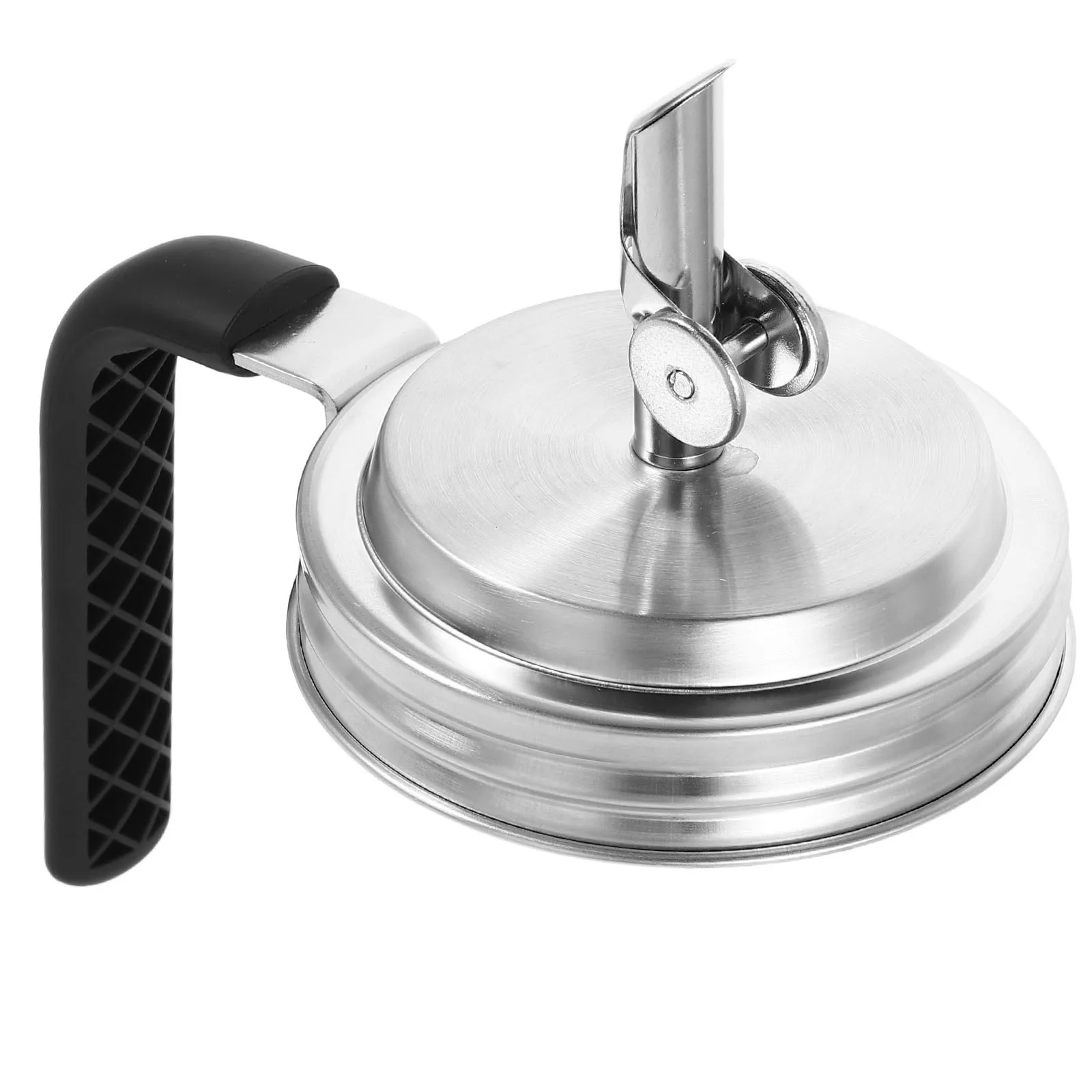 

Stainless Steel Mason Jar Lids Wide Mouth Pour Spout Handle Leakproof Cap Home Canning Accessories Salad Dressing Spouts