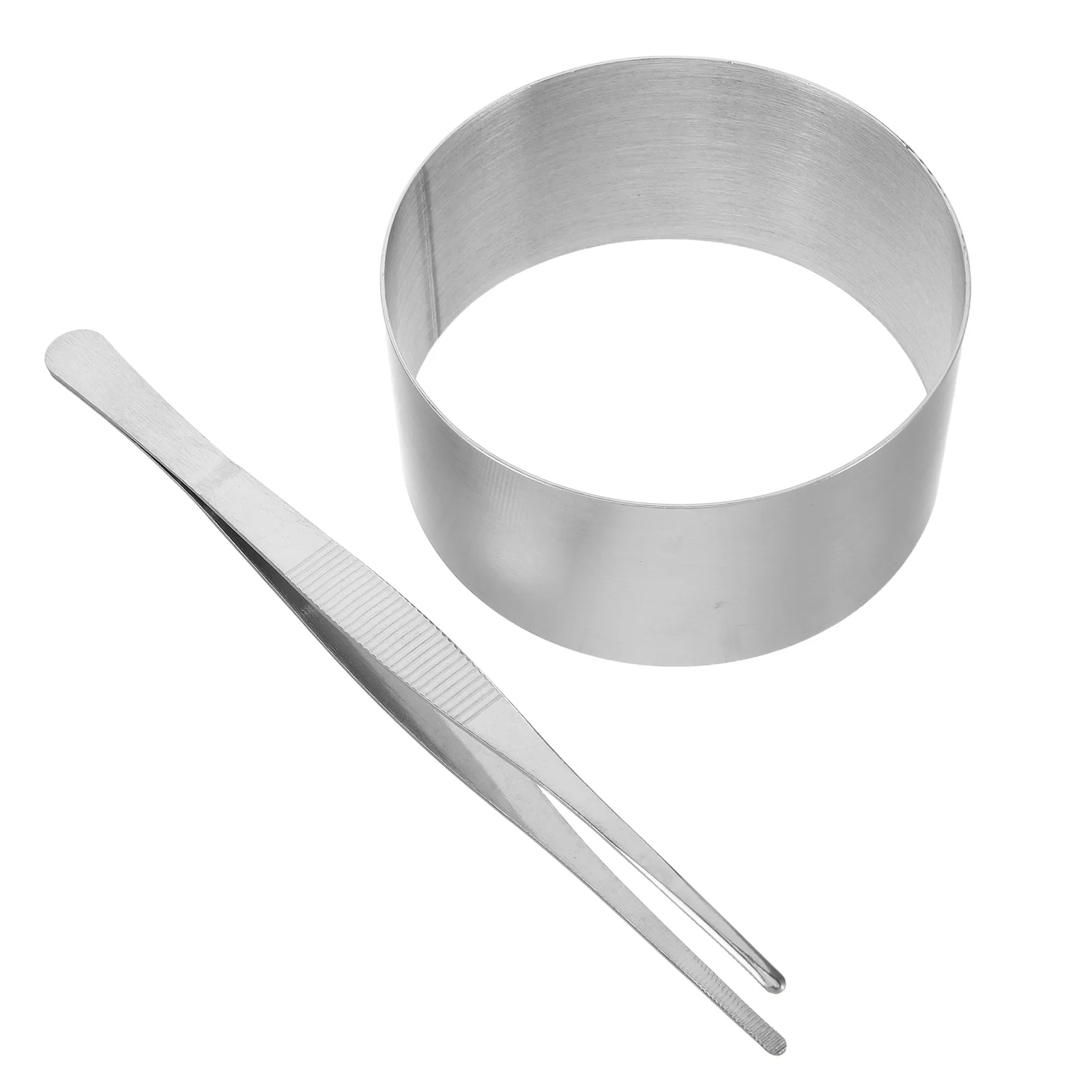 

1 set Stainless Steel 3.93" Chocolate Melting Ring Chocolate Molding Drizzling Shaving Tool For Baking Desserts Kitchen