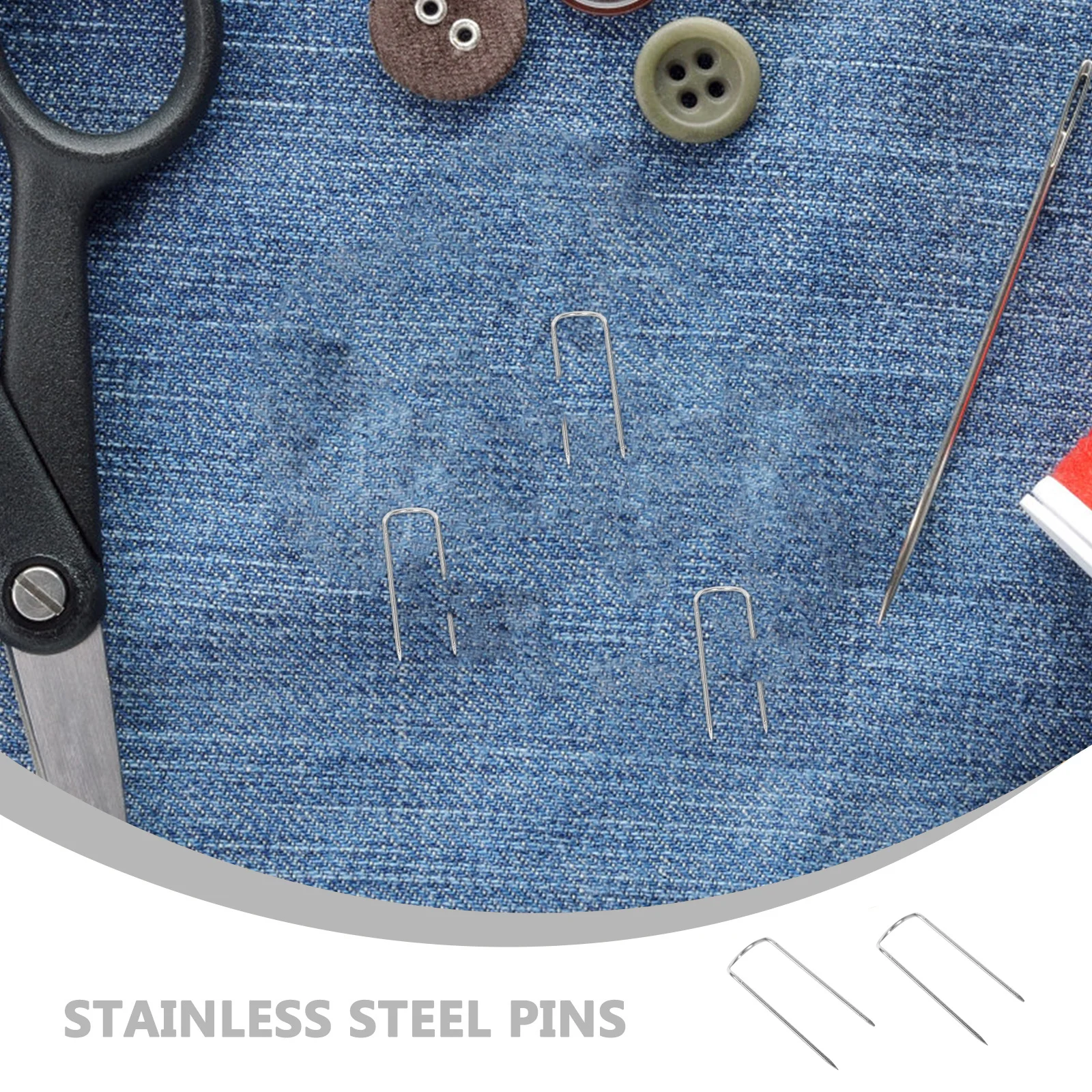 

400Pcs Stainless Steel U Quilting Pins Fork Pins for Stable Fabric Positioning Patchwork Sewing Needlecraft Sewing Pin