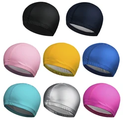 Free Size Swimming Caps For Men Women Elastic Ear Protection Long Hair Swimming Pool Hat Ultrathin Bathing Caps