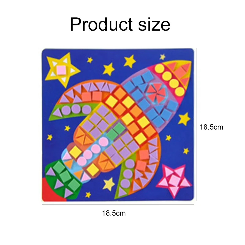 6/12/18PCS 3D EVA Mosaic Stickers Wall Decorations Birthday Gifts School Teaching Incentive Supplies Classroom Rewards TMZ