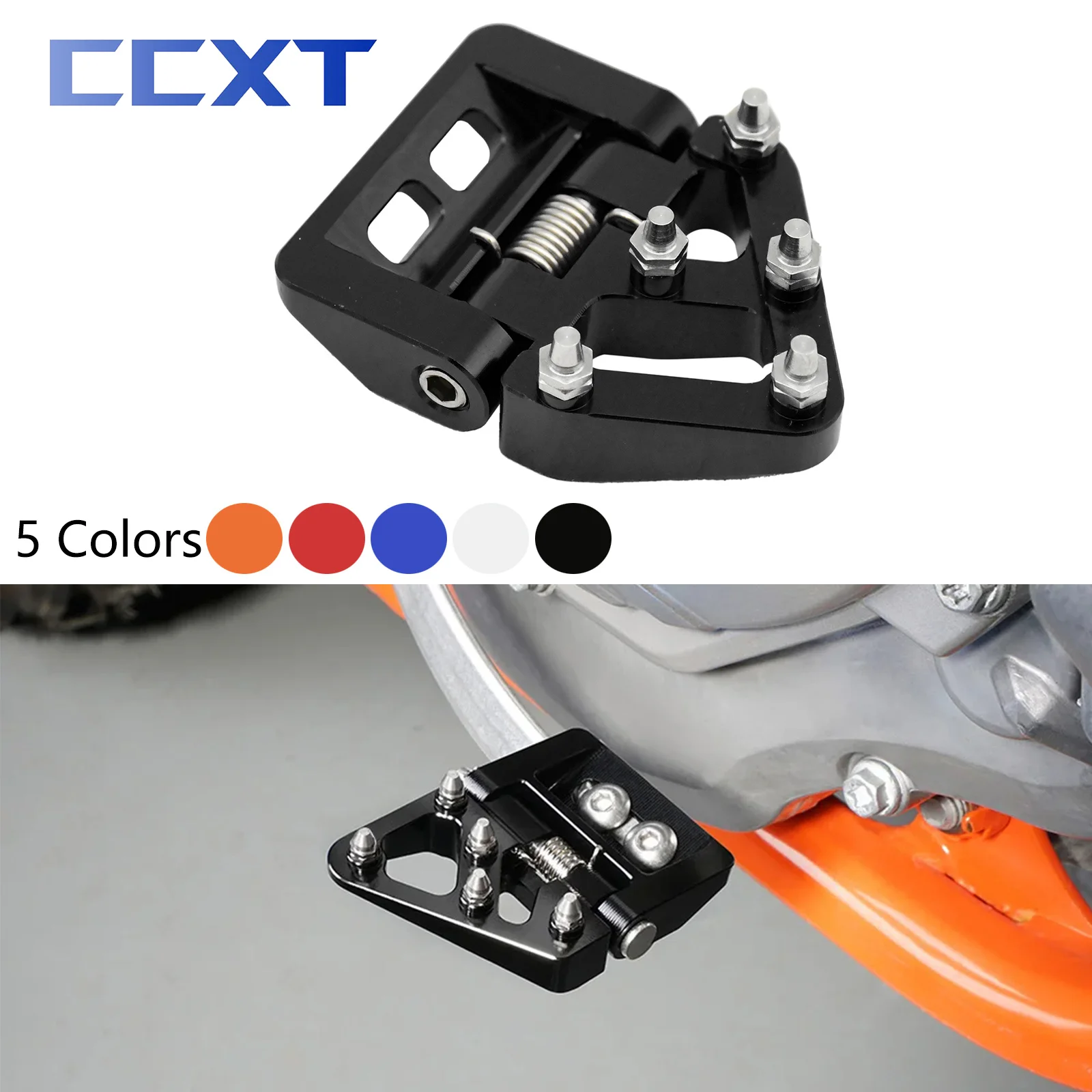 Motorcycle Folding Rear Brake Pedal Tip Plate For BETA RR RRS For KTM EXC EXCF SX SXF XC XCW XCF For SHERCO SER SEFR SC SCF 2023