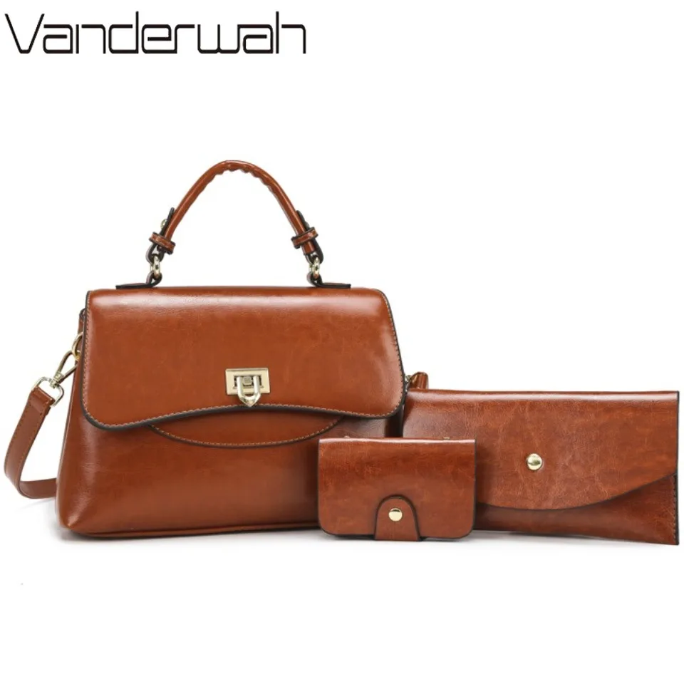 

Luxury Handbags and Purses Women Bags Designer Oil Leather Handbags Caual Tote Shoulder Crossbody Bag for Women Hand Bags New