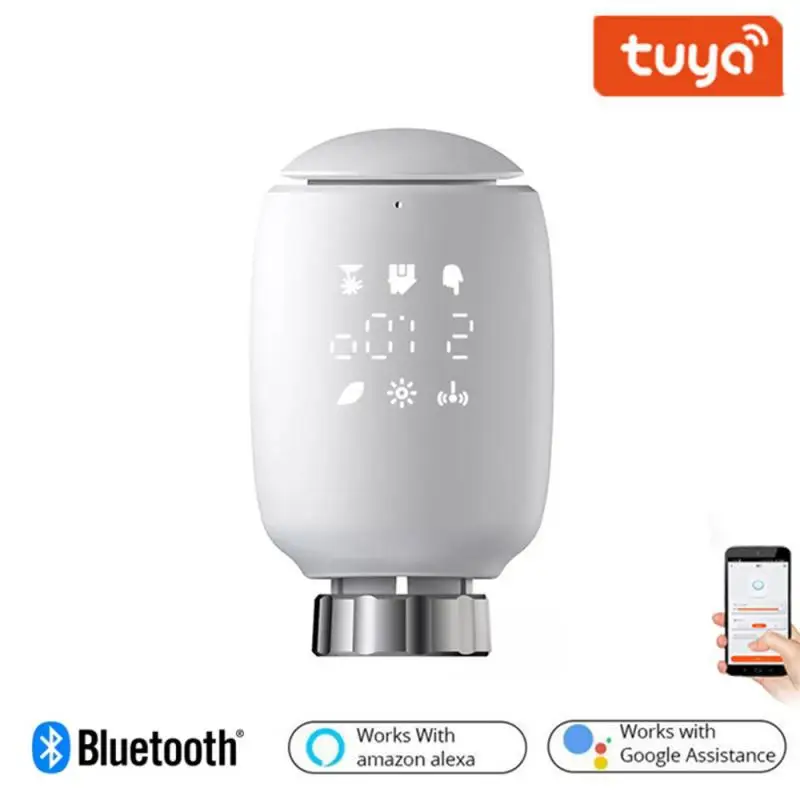 

Tuya Smart Bluetooth Radiator Actuator TRV Programmable Thermostatic Radiator Valve App Remote Temperature Controller For Alexa